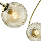 Etta 6 Light Semi Flush Ceiling Light In Polished Gold With Champagne Glass ETT6435