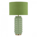 Etzel Modern Table Lamp In Green Finish With Linen Shade ETZ4224