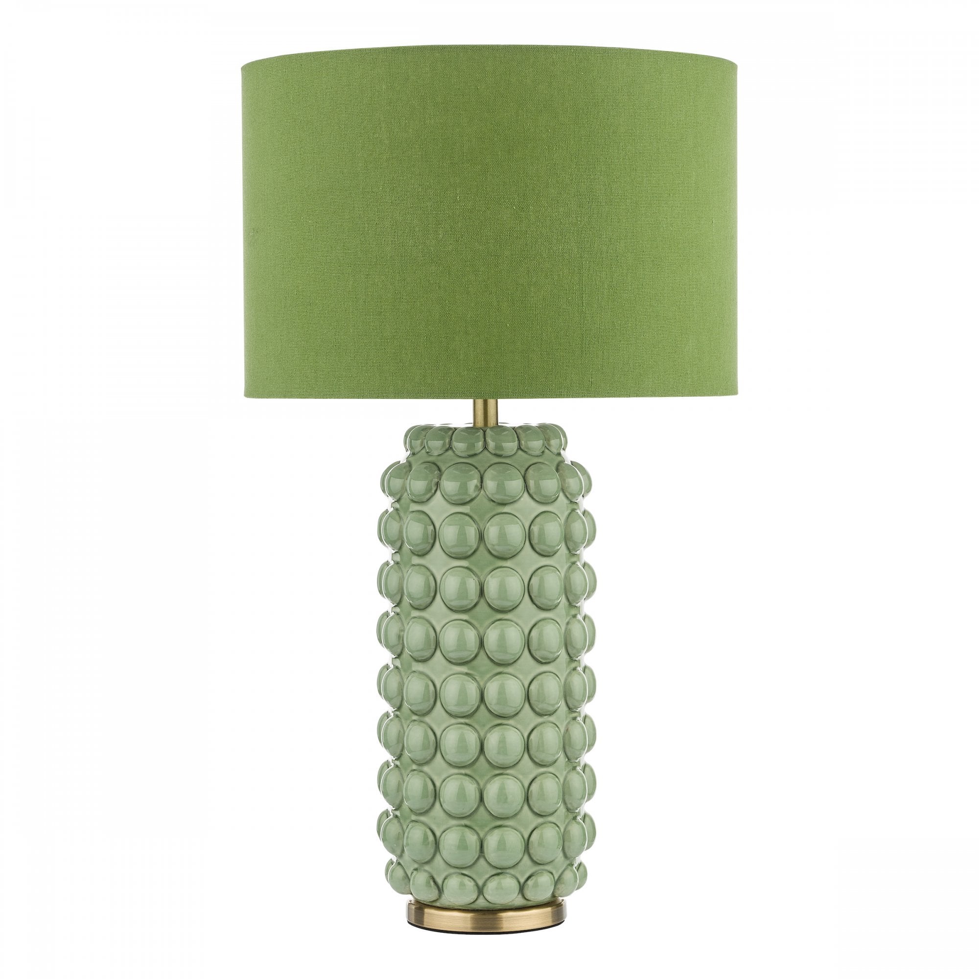 Etzel Modern Table Lamp In Green Finish With Linen Shade ETZ4224