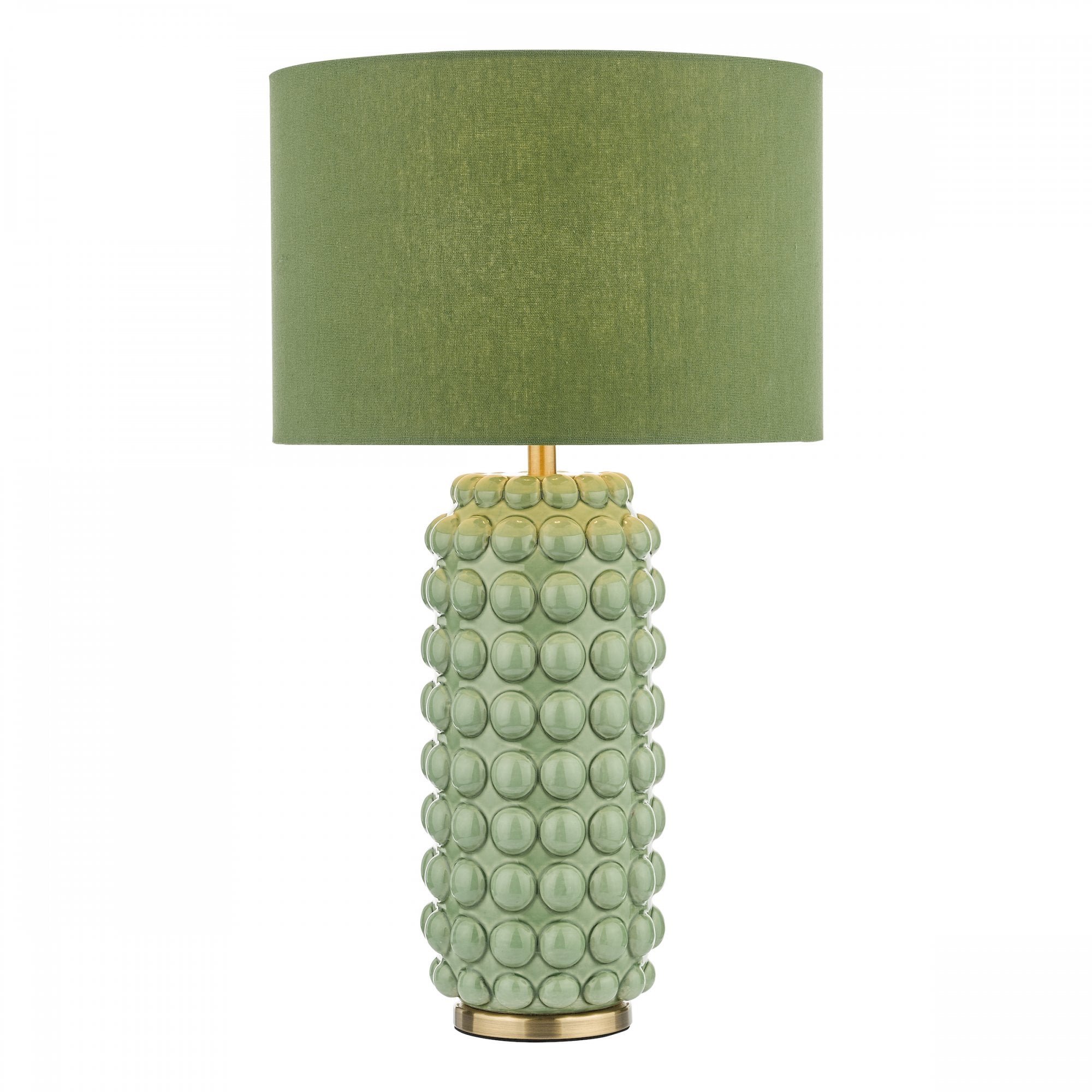 Etzel Modern Table Lamp In Green Finish With Linen Shade ETZ4224
