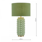 Etzel Modern Table Lamp In Green Finish With Linen Shade ETZ4224