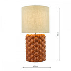 Jayden Modern Table Lamp In Orange Glaze With Cotton Shade JAY4211