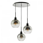 Lycia 3 Light Cluster Ceiling Pendant Light With Smoked Ombre Glass Shades LYC8822
