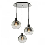 Lycia 3 Light Cluster Ceiling Pendant Light With Smoked Ombre Glass Shades LYC8822