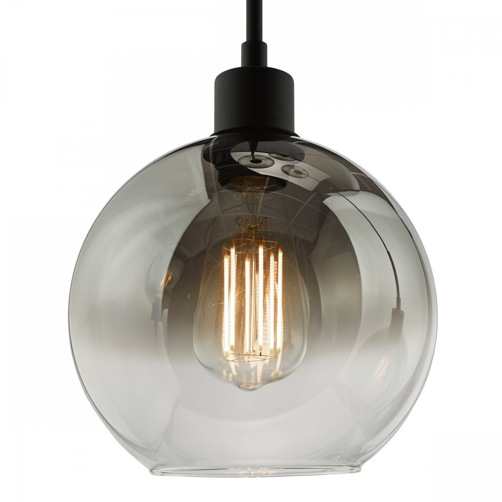 Lycia 3 Light Cluster Ceiling Pendant Light With Smoked Ombre Glass Shades LYC8822