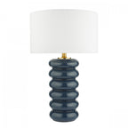 Niamh Modern Glass Table Lamp Base In Blue Finish NIA4223