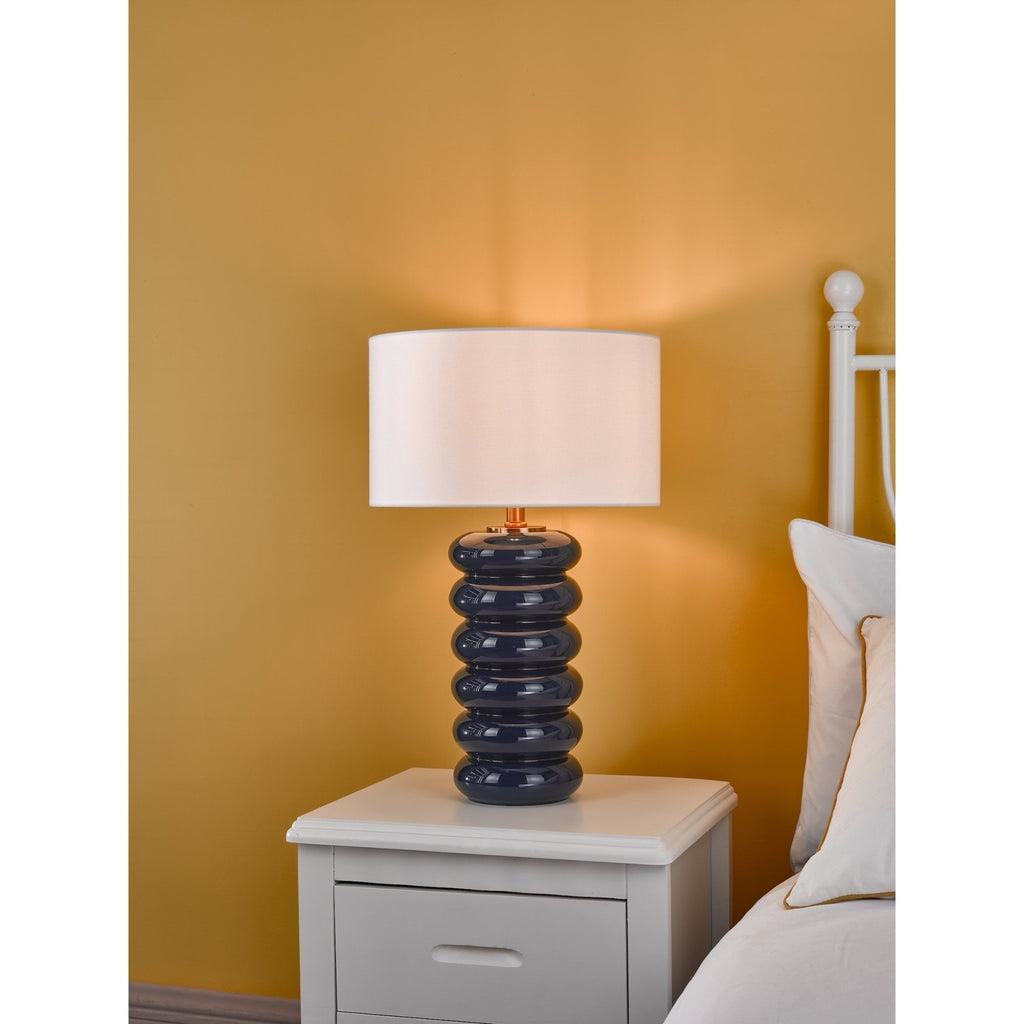 Niamh Modern Glass Table Lamp Base In Blue Finish NIA4223