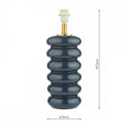 Niamh Modern Glass Table Lamp Base In Blue Finish NIA4223
