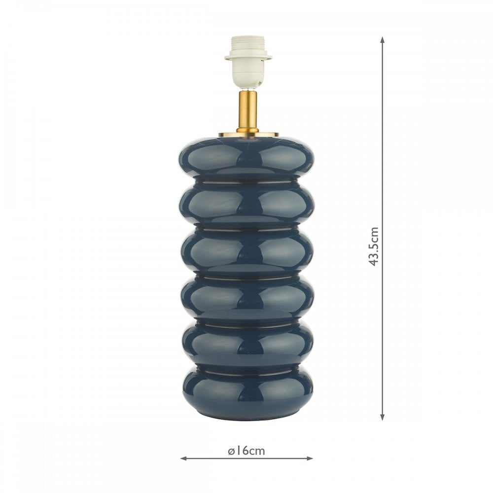 Niamh Modern Glass Table Lamp Base In Blue Finish NIA4223