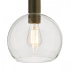 Nikolas Classic Ceiling Pendant Light In Natural Solid Brass With Clear Glass NIK0140-E03