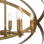 Nitya 5 Light Ceiling Pendant Light In Mottled Copper Finish NIT0564