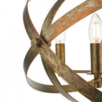 Nitya 5 Light Ceiling Pendant Light In Mottled Copper Finish NIT0564