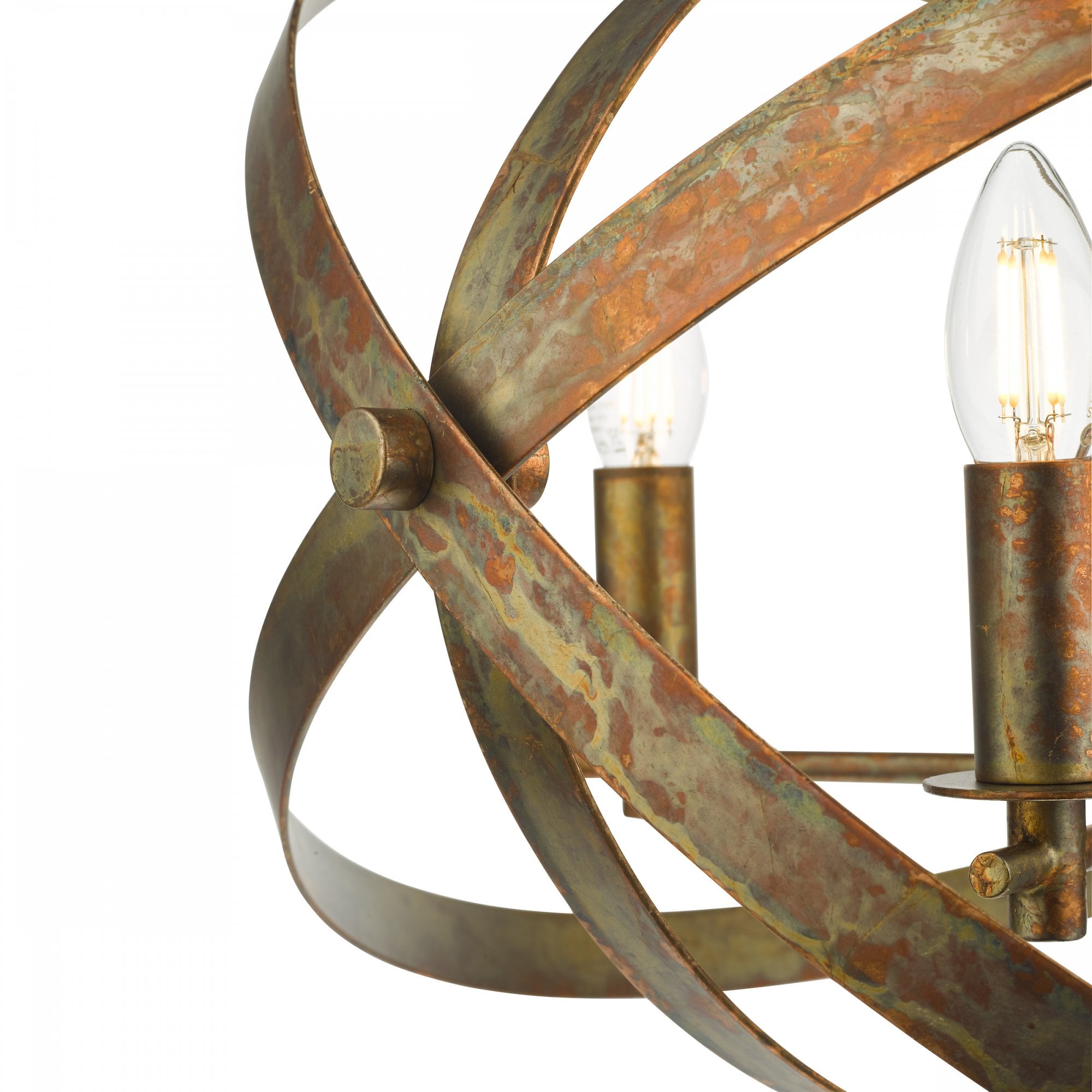Nitya 5 Light Ceiling Pendant Light In Mottled Copper Finish NIT0564