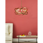 Nitya 5 Light Ceiling Pendant Light In Mottled Copper Finish NIT0564