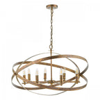 Nitya Stylish 8 Light Ceiling Pendant Light In Mottled Copper Finish NIT0864