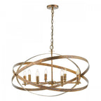 Nitya Stylish 8 Light Ceiling Pendant Light In Mottled Copper Finish NIT0864