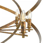 Nitya Stylish 8 Light Ceiling Pendant Light In Mottled Copper Finish NIT0864