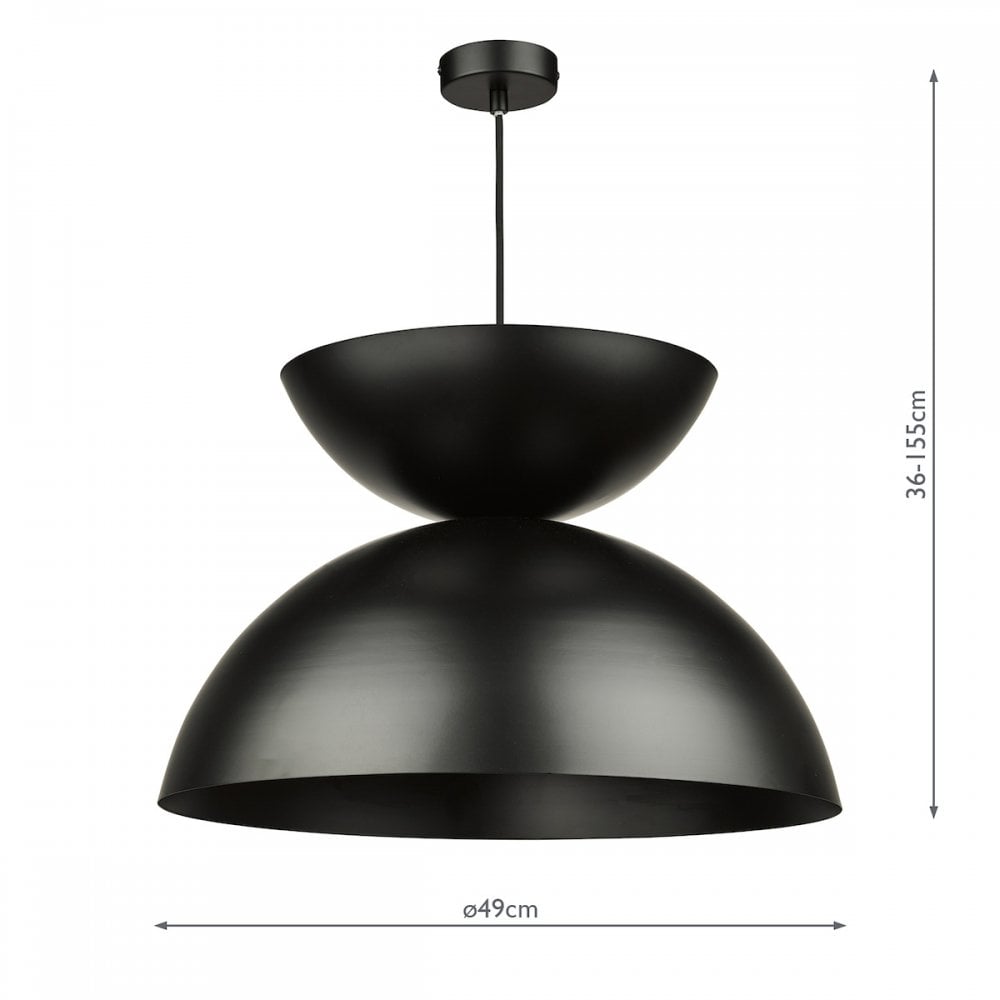 Riya Modern Ceiling Pendant Light In Matt Black Finish RIY0122