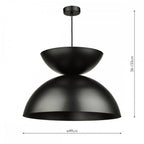 Riya Modern Ceiling Pendant Light In Matt Black Finish RIY0122