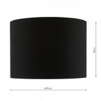 Roja Drum Shade In Black Cotton Finish 24cm ROJ1022
