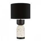 Roja Contemporary Table Lamp With Terrazzo Effect With Black Shade ROJ4255