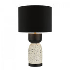 Roja Contemporary Table Lamp With Terrazzo Effect With Black Shade ROJ4255