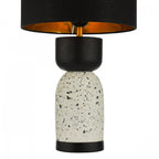 Roja Contemporary Table Lamp With Terrazzo Effect With Black Shade ROJ4255