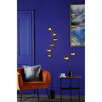 Spiral Modern 2 Light Table Lamp In Matt Black Finish With Smoked Glass SPI4222-01