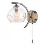 Nakita Wall Light In Antique Brass Finish With Champagne Dimpled Glass NAK0775-16