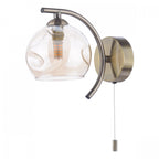 Nakita Wall Light In Antique Brass Finish With Champagne Dimpled Glass NAK0775-16