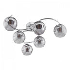 Nakita 6 Light Semi Flush Ceiling Light In Polished Chrome With Smoked Glass NAK6450-15