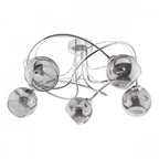 Onawa 5 Light Semi Flush Ceiling Light In Polished Chrome With Smoked Glass ONA5450-15