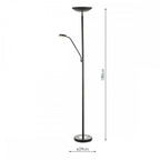 Victor Modern LED Mother And Child Lamp In Matt Black Finish VIC4922