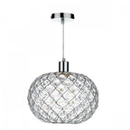Juanita Easy Fit Ceiling Pendant Light In Chrome Finish With Faceted Acrylic Decoration JUA6550