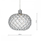 Juanita Easy Fit Ceiling Pendant Light In Chrome Finish With Faceted Acrylic Decoration JUA6550