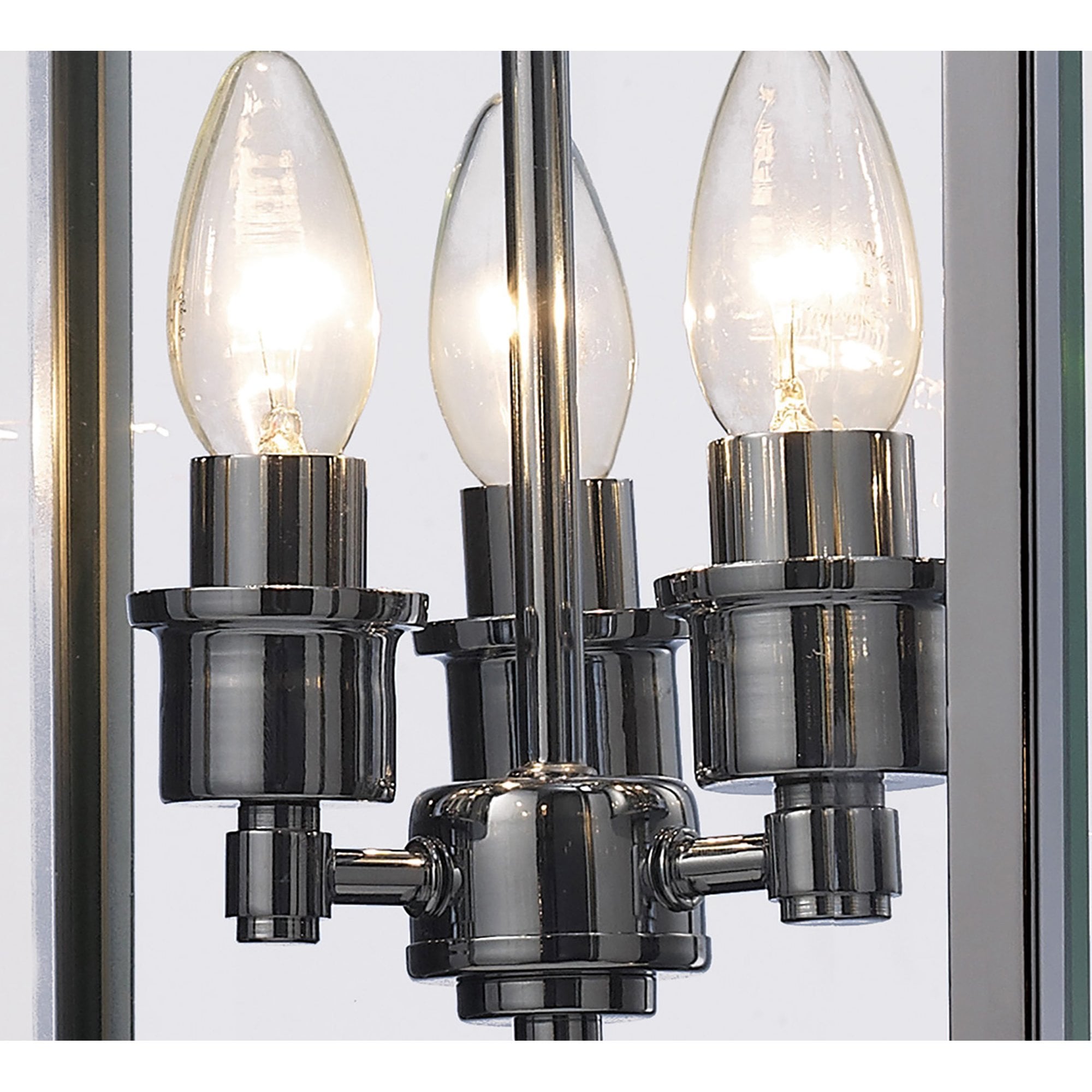 IL31102 Aston 3 Light Chrome Ceiling Lantern