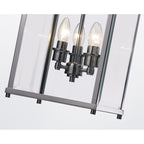 IL31102 Aston 3 Light Chrome Ceiling Lantern