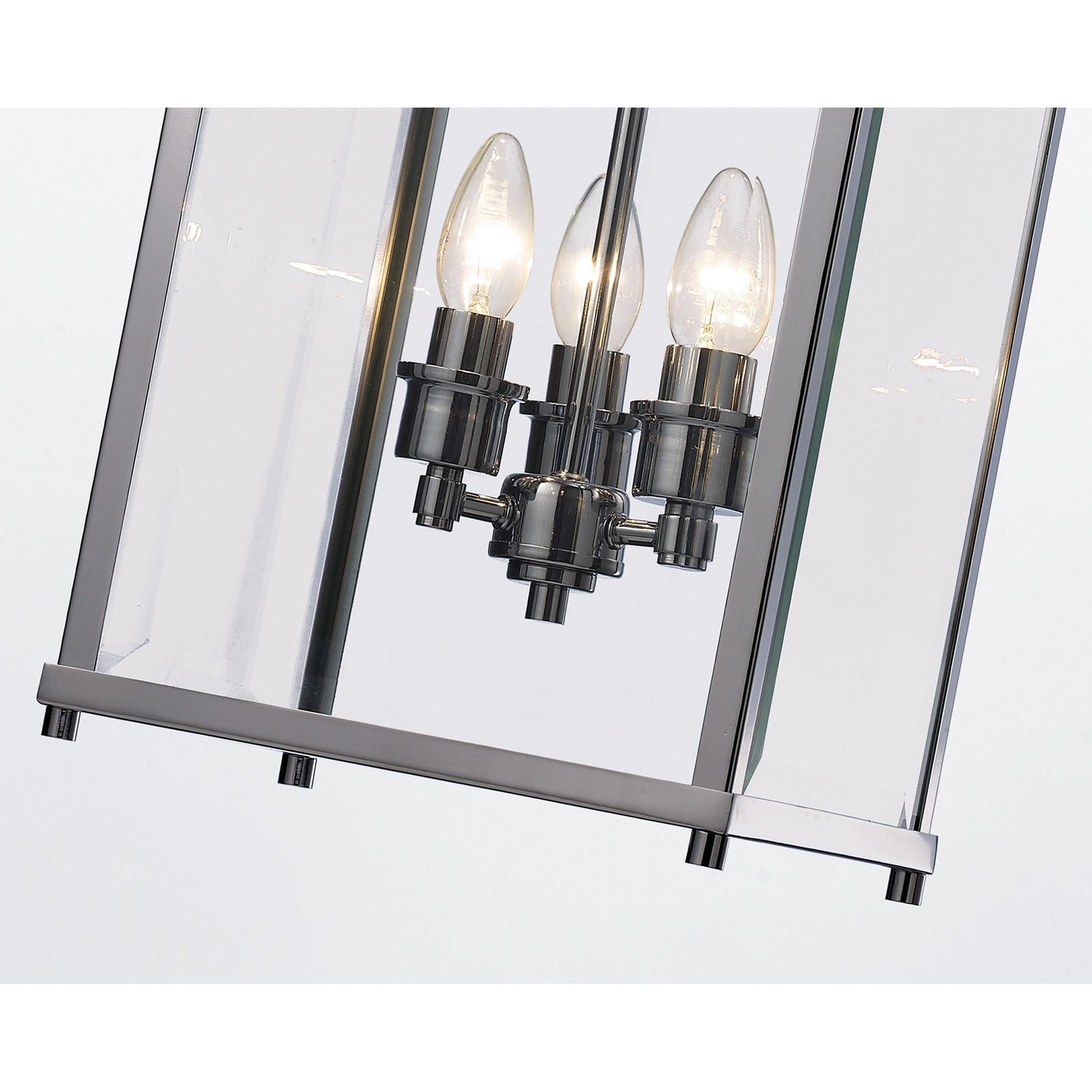 IL31102 Aston 3 Light Chrome Ceiling Lantern