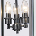 IL31102 Aston 3 Light Chrome Ceiling Lantern