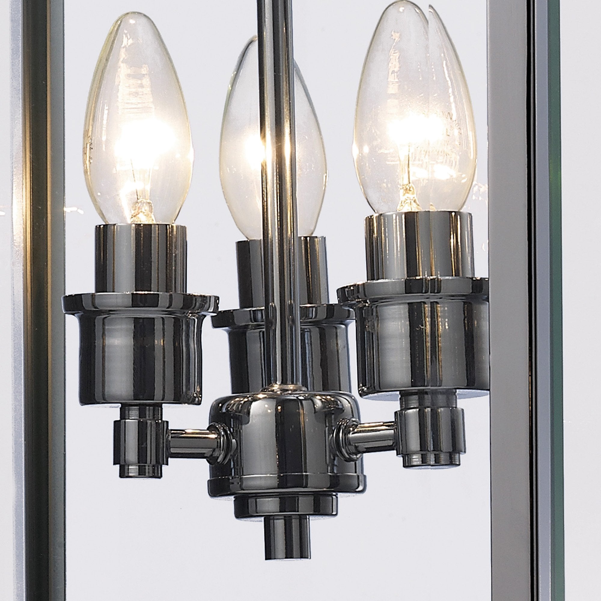 IL31102 Aston 3 Light Chrome Ceiling Lantern