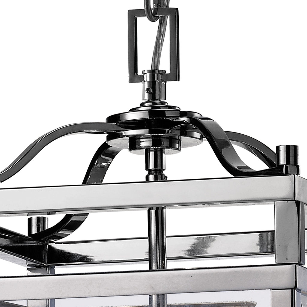 IL31102 Aston 3 Light Chrome Ceiling Lantern