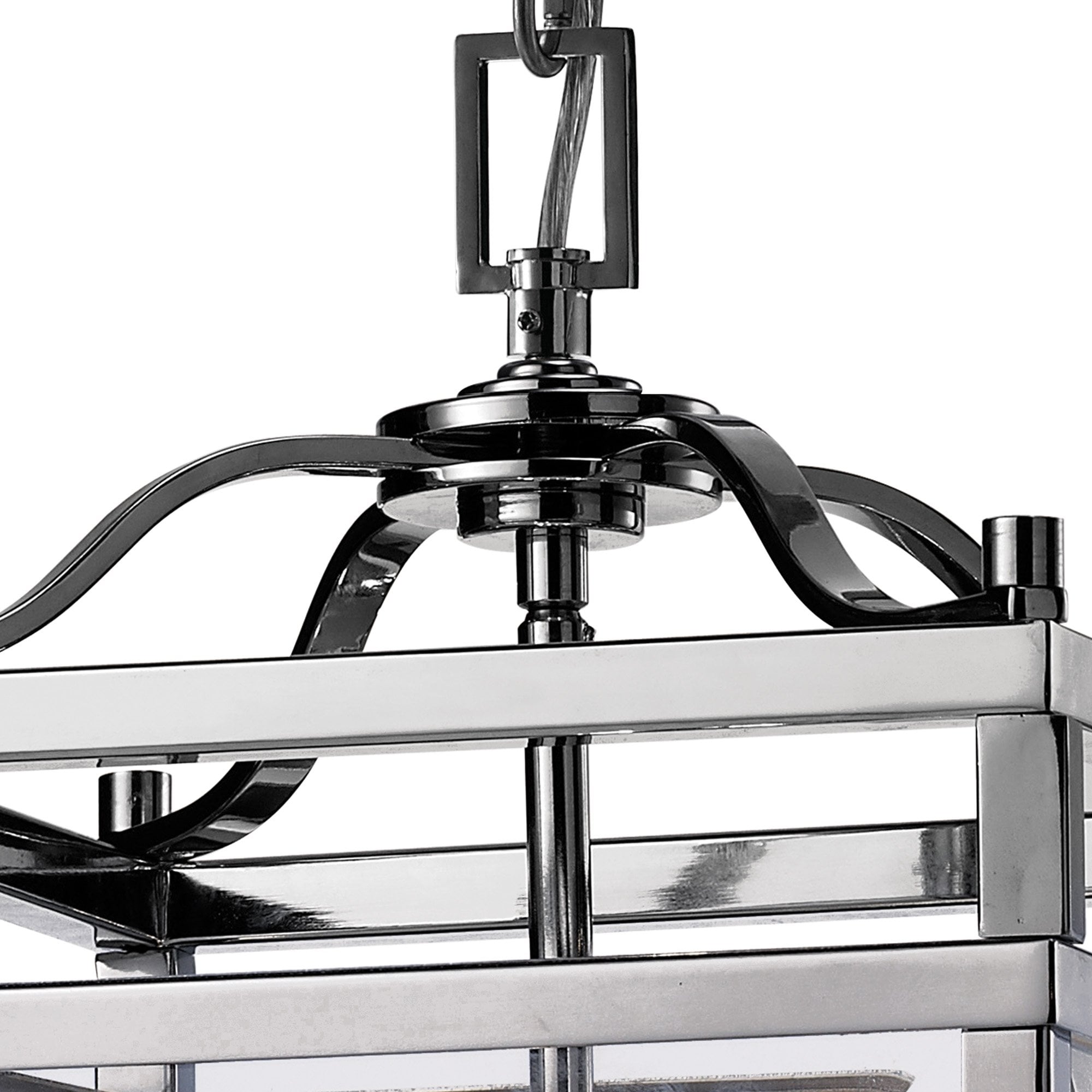 IL31102 Aston 3 Light Chrome Ceiling Lantern