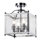 IL31101 Aston 4 Light Chrome Ceiling Lantern