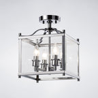 IL31101 Aston 4 Light Chrome Ceiling Lantern