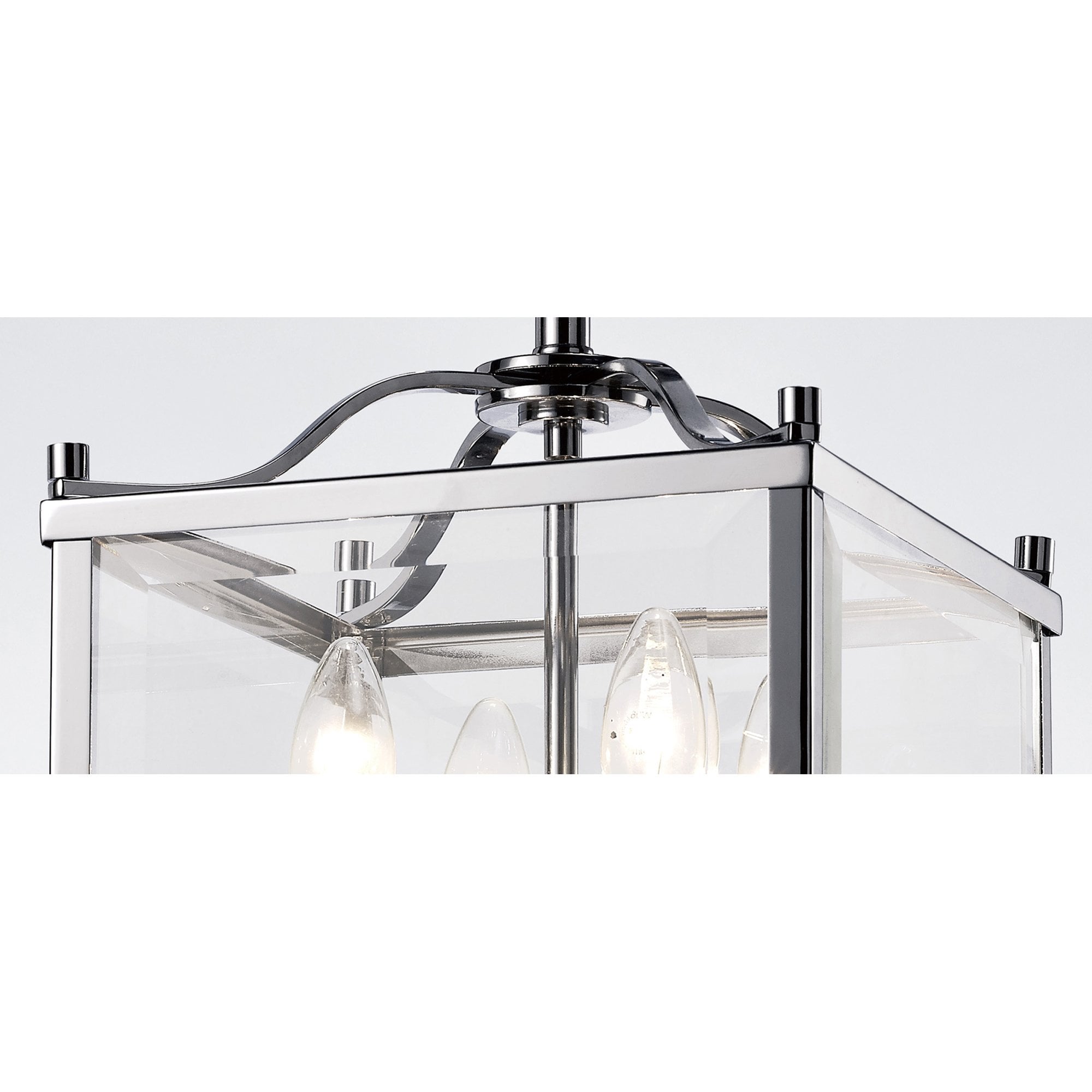 IL31101 Aston 4 Light Chrome Ceiling Lantern