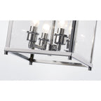 IL31101 Aston 4 Light Chrome Ceiling Lantern