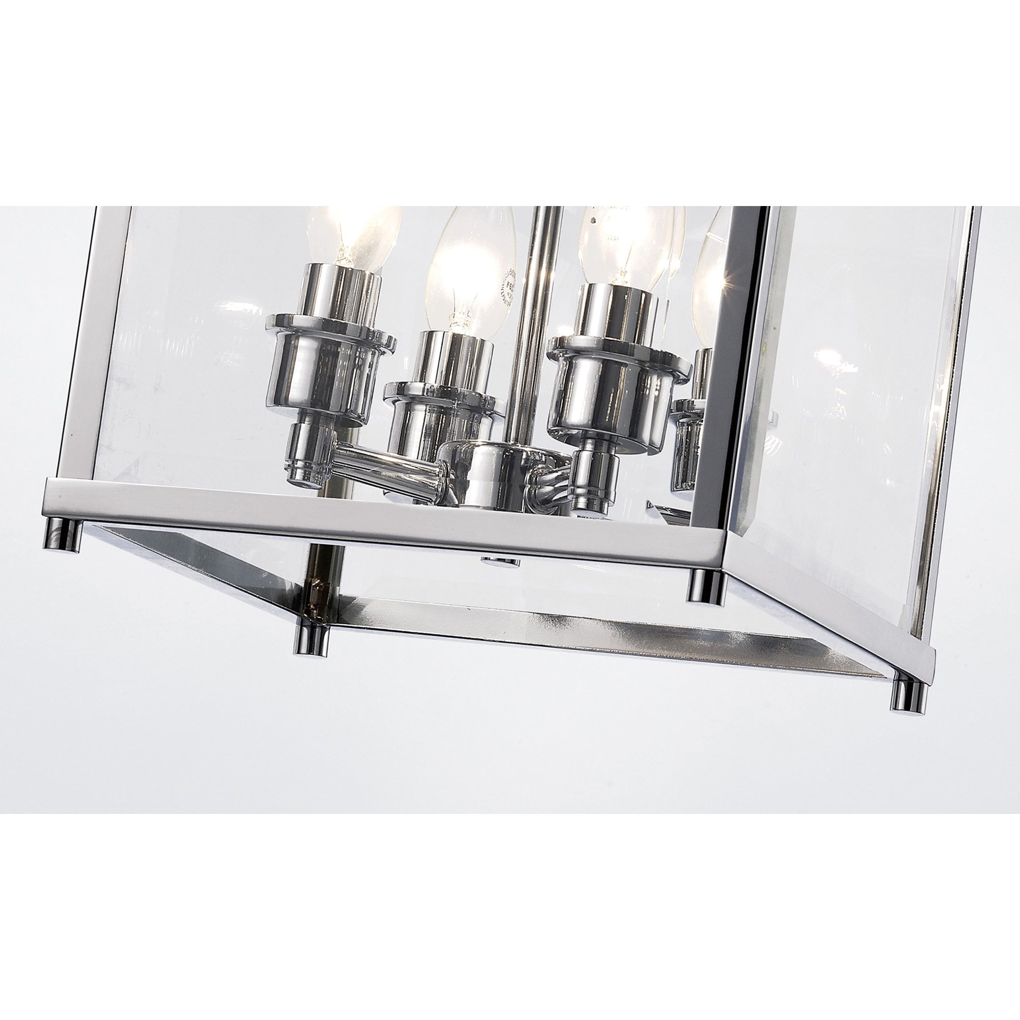 IL31101 Aston 4 Light Chrome Ceiling Lantern