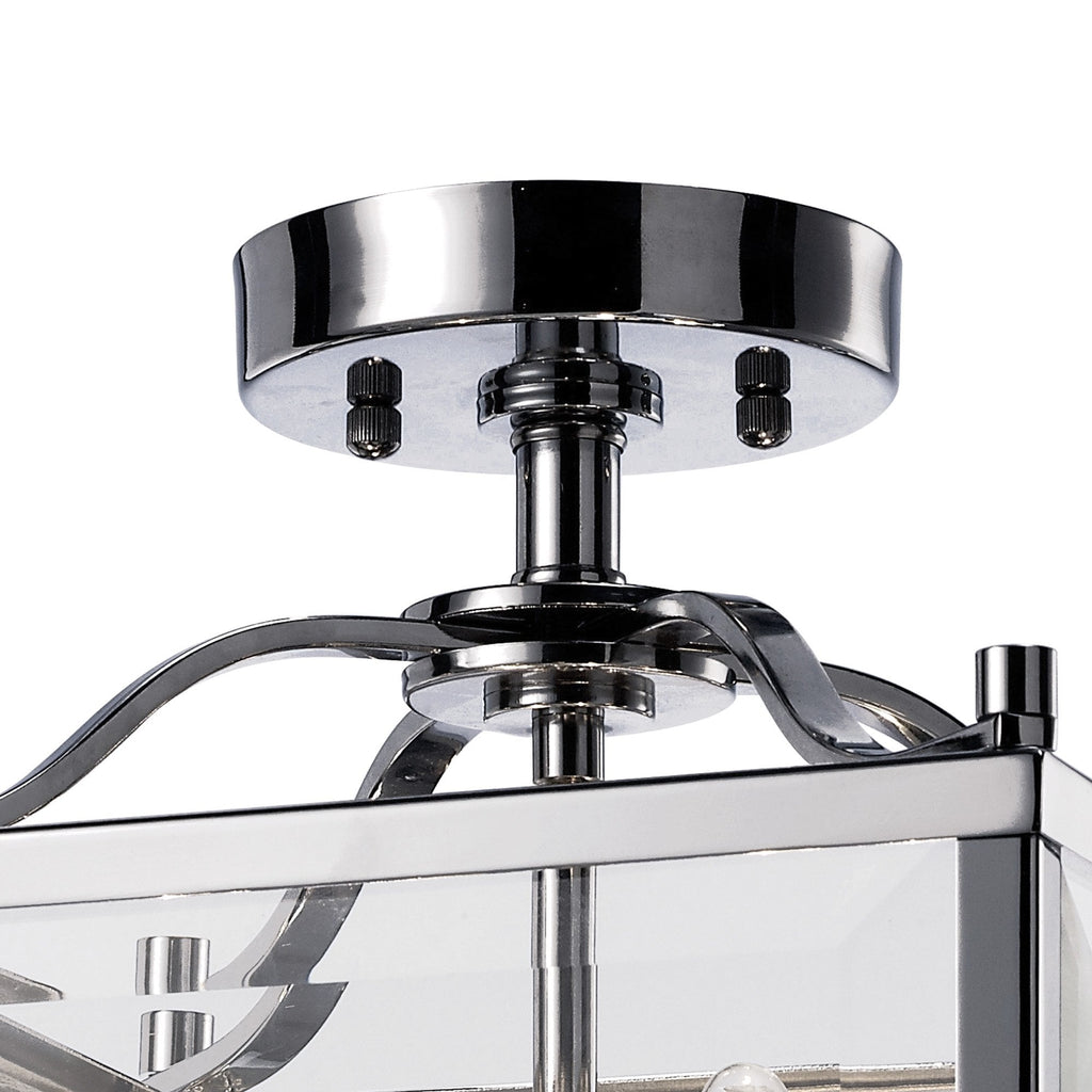 IL31101 Aston 4 Light Chrome Ceiling Lantern