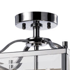 IL31101 Aston 4 Light Chrome Ceiling Lantern