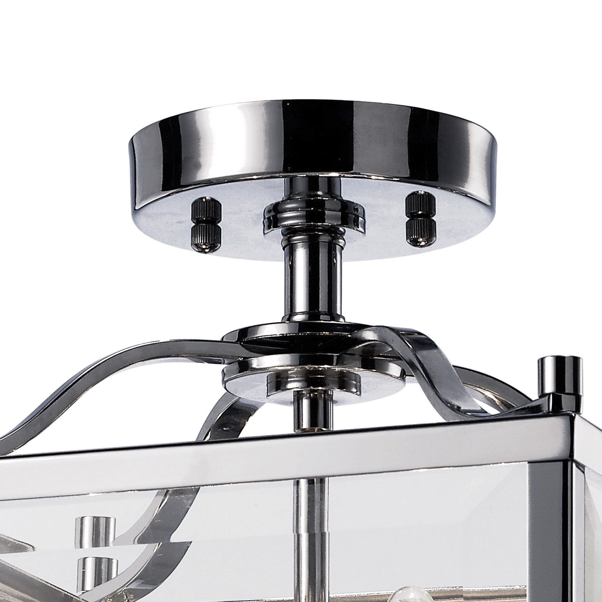 IL31101 Aston 4 Light Chrome Ceiling Lantern